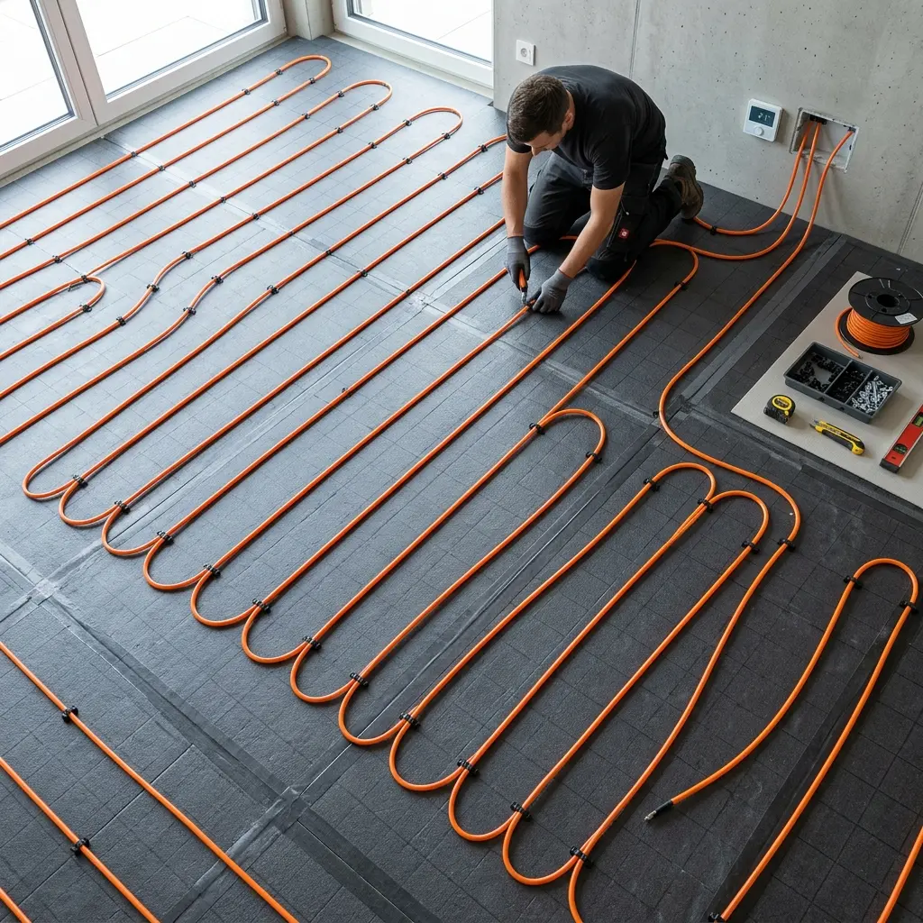 Underfloor heating installation